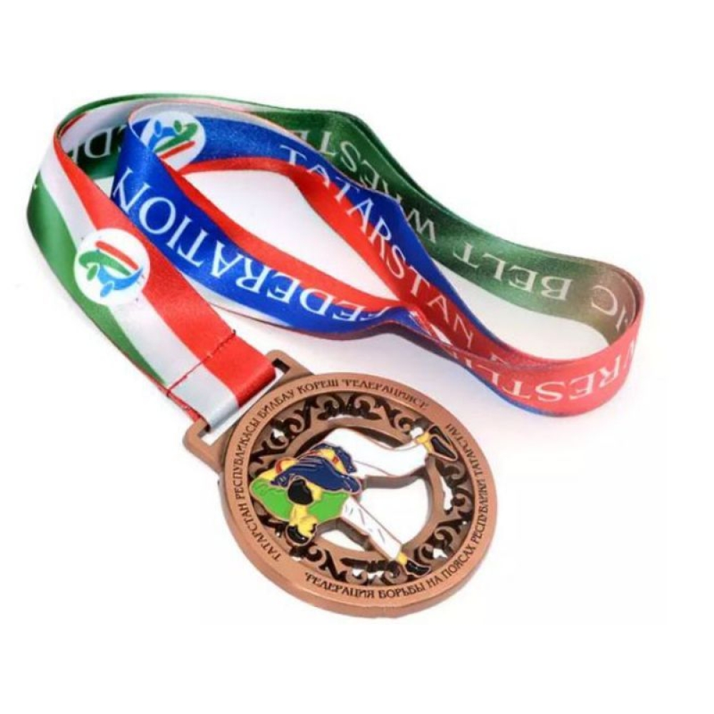 Médaille de sport personnalisée avec des rubans Vente directe d‘usine