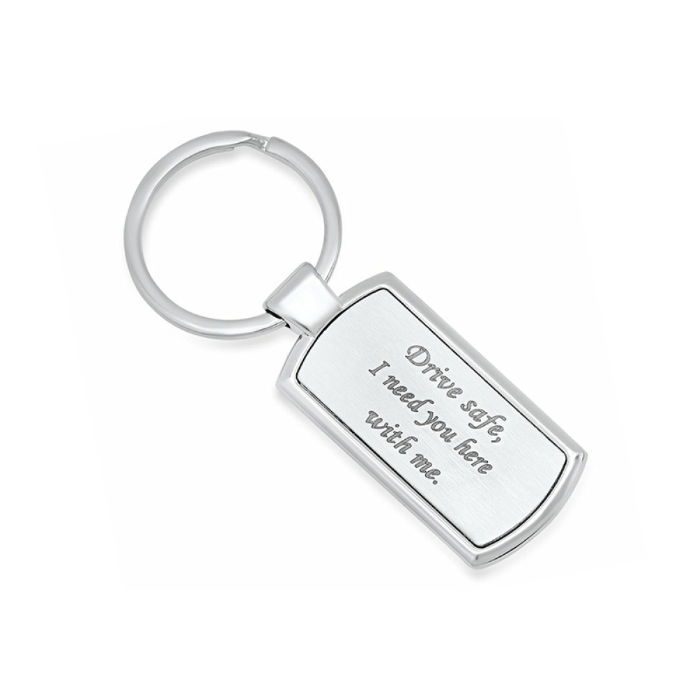 Custom Shaped  Steelless silver Plated Keychain