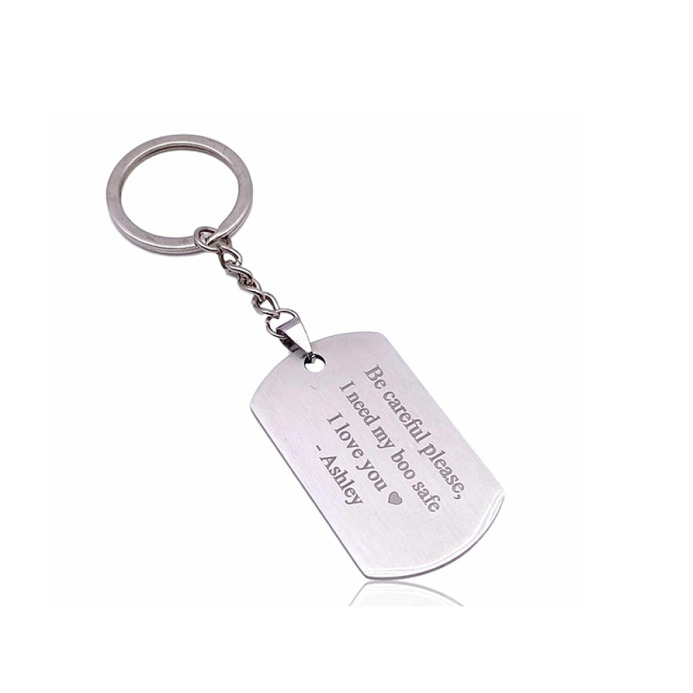 Custom Shaped  Steelless silver Plated Keychain