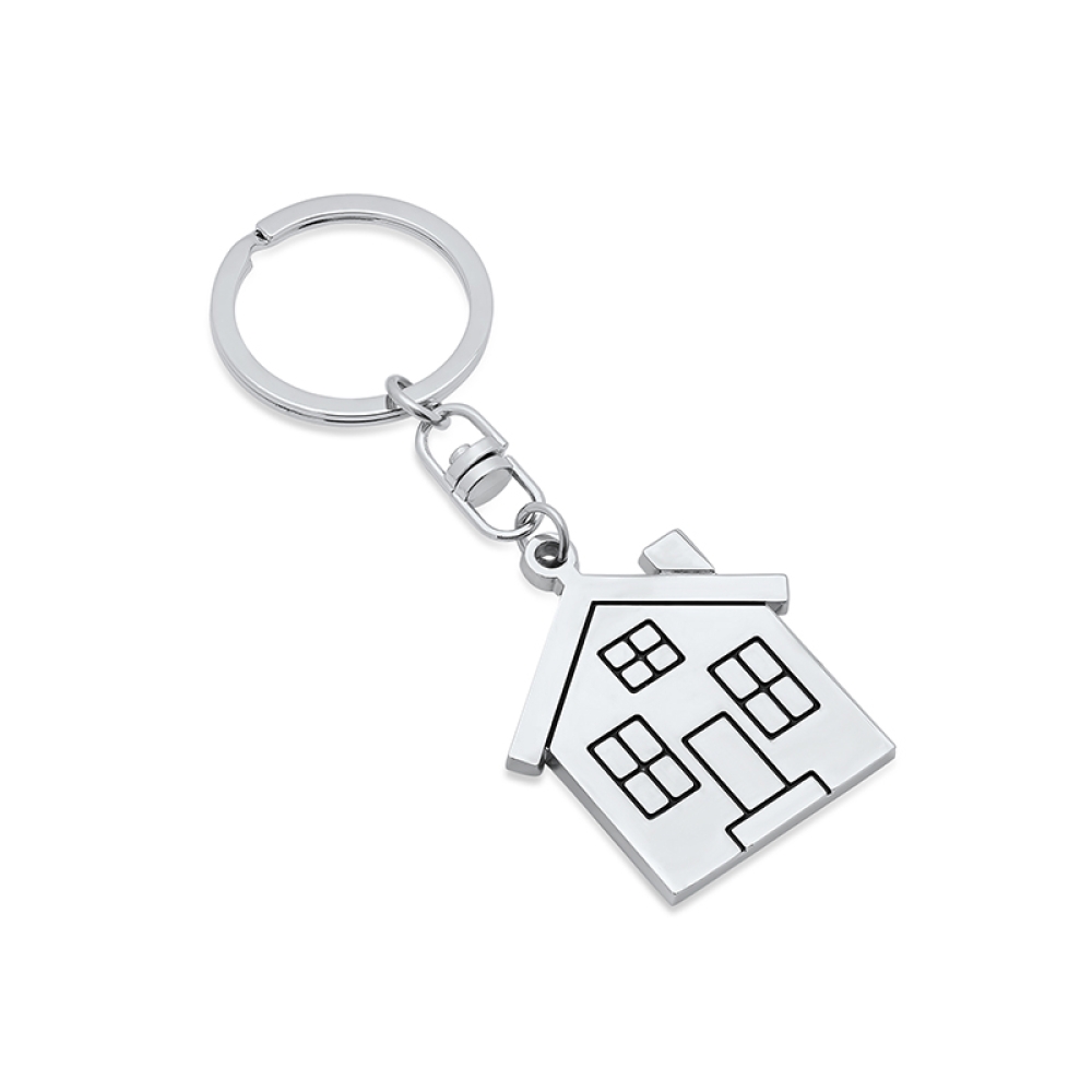 Custom Shaped  Steelless silver Plated Keychain